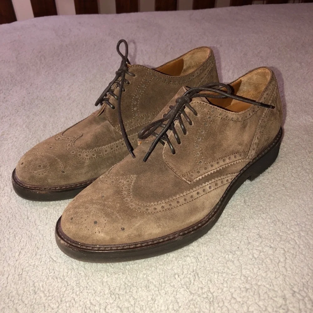 AQUATALIA Carson Brown Suede Waterproof Lace Oxford Shoes Sz 9